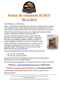 Festa di chiusura H-DCT