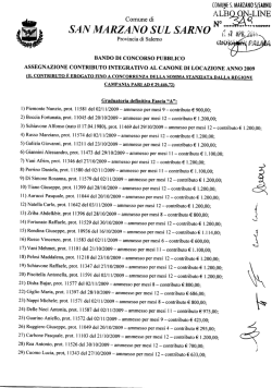 Graduatoria definitiva - Comune di San Marzano sul Sarno