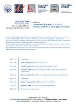 Seminario Off shore - Politecnico di Torino
