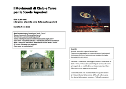 I Movimenti di Cielo e Terra per le Scuole Superiori