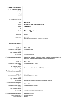 CV Pietro Dri - Provincia di Udine