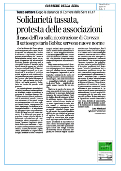 Solidarietà tassata, protesta delle associazioni