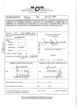 Deliberazione n. 770 del 29.10.2014