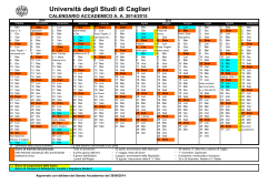 Calendario Accademico 2014/2015 - Università degli studi di Cagliari.