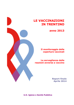 Le vaccinazioni in Trentino - Azienda Provinciale per i Servizi Sanitari