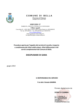DISCIPLINARE DI GARA