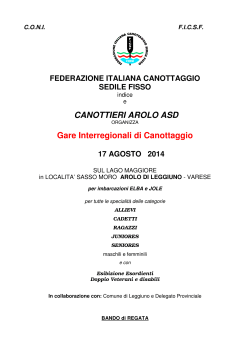 Arolo - 17 agosto - Federazione Italiana Canottaggio Sedile Fisso
