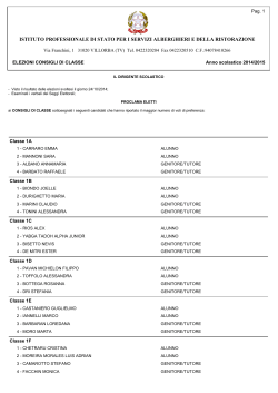 Esito Elezioni Consigli di Classe - Istituto Alberghiero "M. Alberini"