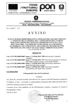 avviso - Istituto Comprensivo di "Alia-Roccapalumba