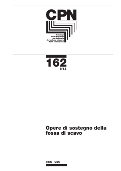 Opere di sostegno della fossa di scavo