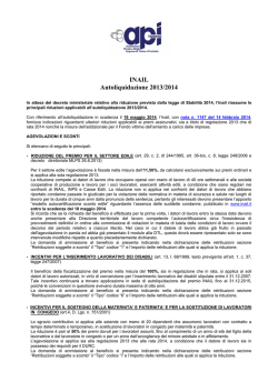 INAIL Autoliquidazione 2013/2014