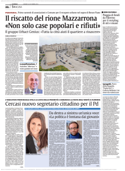 Il riscatto del rione Mazzarrona &laquo;Non solo case popolari e