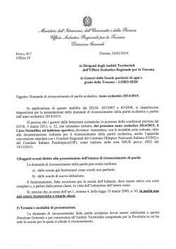 Domande di riconoscimento di parit&agrave; scolastica