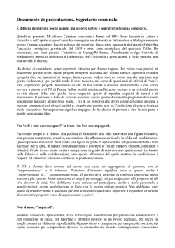 Il documento programmatico di CATERINA BONETTI