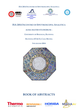BOOK OF ABSTRACTS - Dipartimento di Chimica "G. Ciamician"