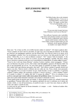 Inc&agrave;nus - Riflessione breve (luglio 2014)