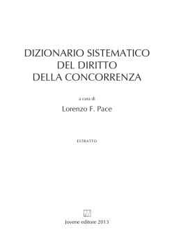 dizionario sistematico del diritto della concorrenza