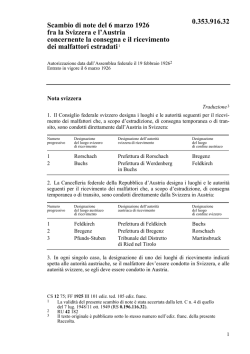 Scambio di note del 6 marzo 1926 fra la Svizzera e l
