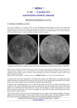 Recenti studi sulla Luna - Circolo AStrofili Talmassons