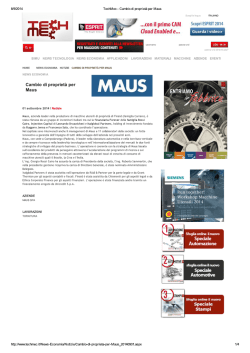 TechMec - Cambio di proprietà per Maus