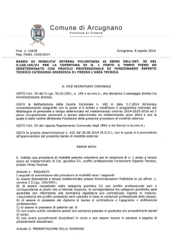 Comune di Arcugnano - Ufficio Relazioni con il Pubblico
