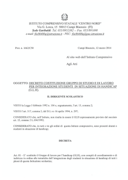 Decreto di costituzione del GLH