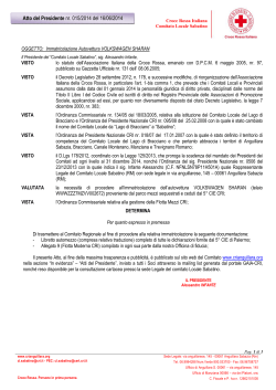 A.P. 015 del 16/06/2014 - Immatricolazione Autovettura CRI
