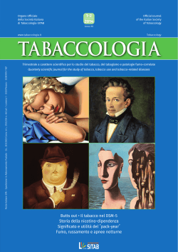 Scarica versione completa - Società Italiana di Tabaccologia