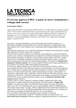 Il Governo approva il DEF: si punta su nuovo reclutamento e