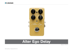 Alter Ego Delay - TC Electronic
