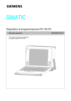 Dispositiovo di programmazione PG 720 PII