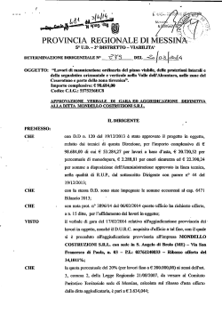 D.D. 481 N. 279 - Provincia Regionale di Messina