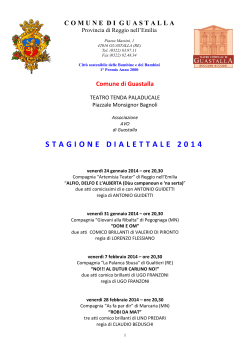 Stagione Dialettale 2014 - Teatro Comunale Ruggero Ruggeri di