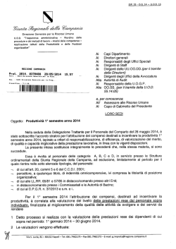 Produttività 2014 - Regione Campania