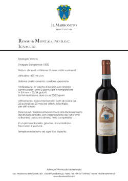 IL MARRONETO ROSSO di MONTALCINO D.O.C. IGNACCIO