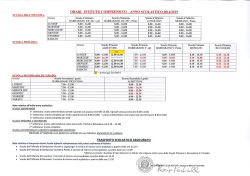 ORARI ISTITUTO COMPRENSIVO - ANNO SCOLASTICO 2014/2015