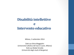 Disabilità intellettive e Intervento educativo - CTS