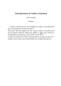 Introduzione ai Codici a Fontana