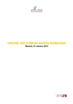 7 ottobre 2014 - Unione dei Comuni della Bassa Romagna