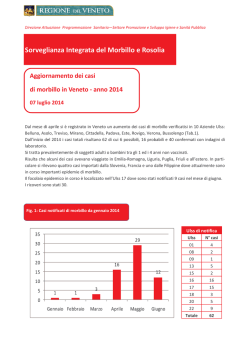 Aggiornamento dei casi di morbillo (luglio 2014)