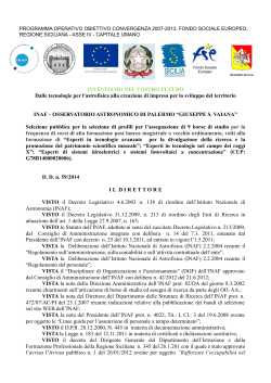 DD 59 2014 bando spin off - Osservatorio Astronomico di Palermo