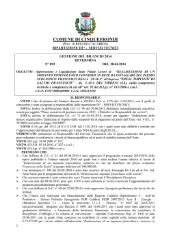 Det. 2014-092 appr e liquidazione Stato finale