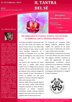 IL TANTRA DEL S&Eacute; 12-15 Febbraio 2015