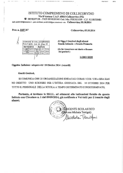 indizione sciopero scuola per il 10 ottobre 2014