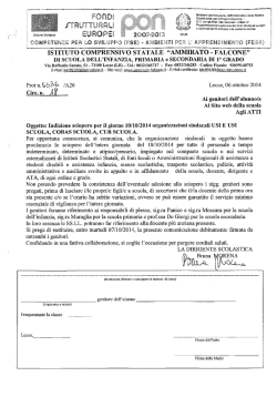 Sciopero del 10/10/2014 - Istituto Comprensivo Ammirato