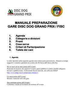 Protocollo di Gara - Disc Dog Grand Prix