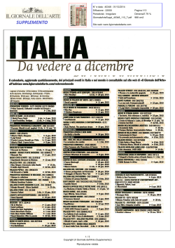 iTALIA : Da vedere a dicembre - La Poesia della Luce. Disegni