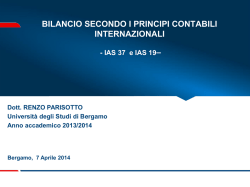 IAS 19 - Universit&agrave; degli studi di Bergamo