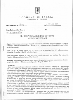 determina n.830 del 29 luglio 2014