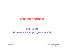 Interrupt, eccezioni e syscall in JOS